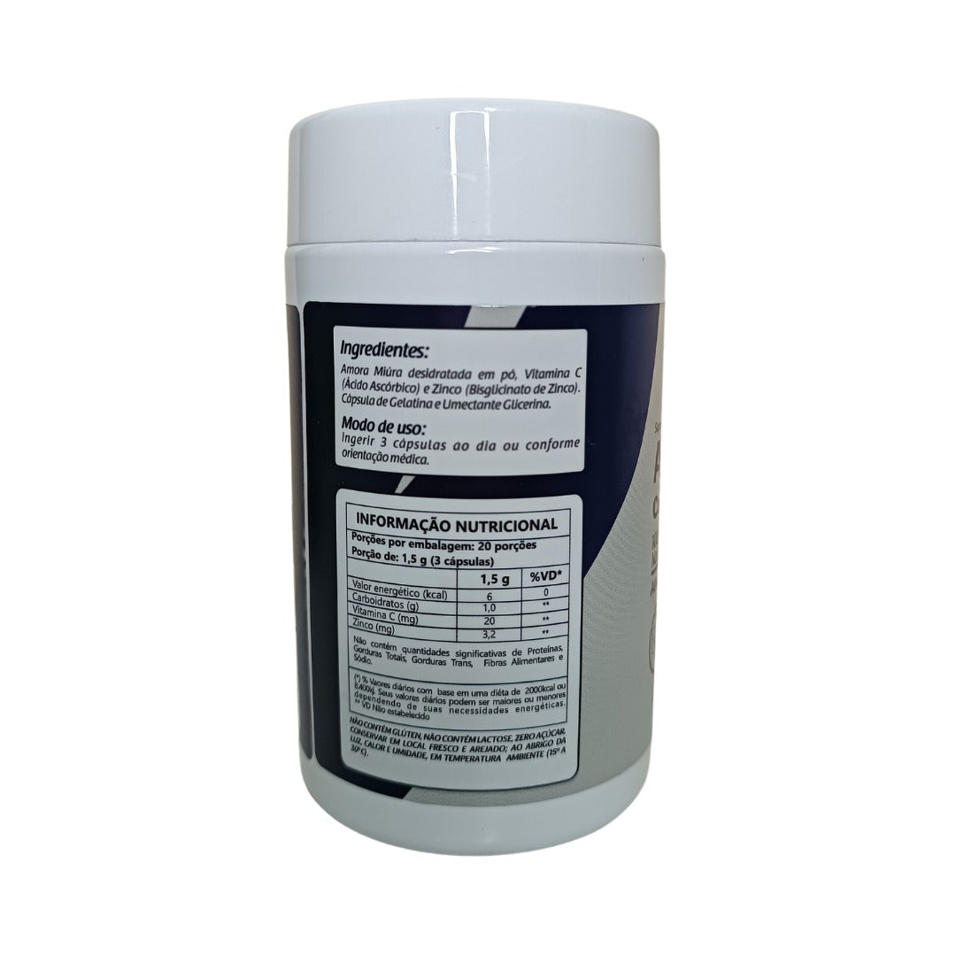 AMORA MIÚRA COM VITAMINA C E ZINCO - 500mg - 60 cápsulas - NATUSVIDA