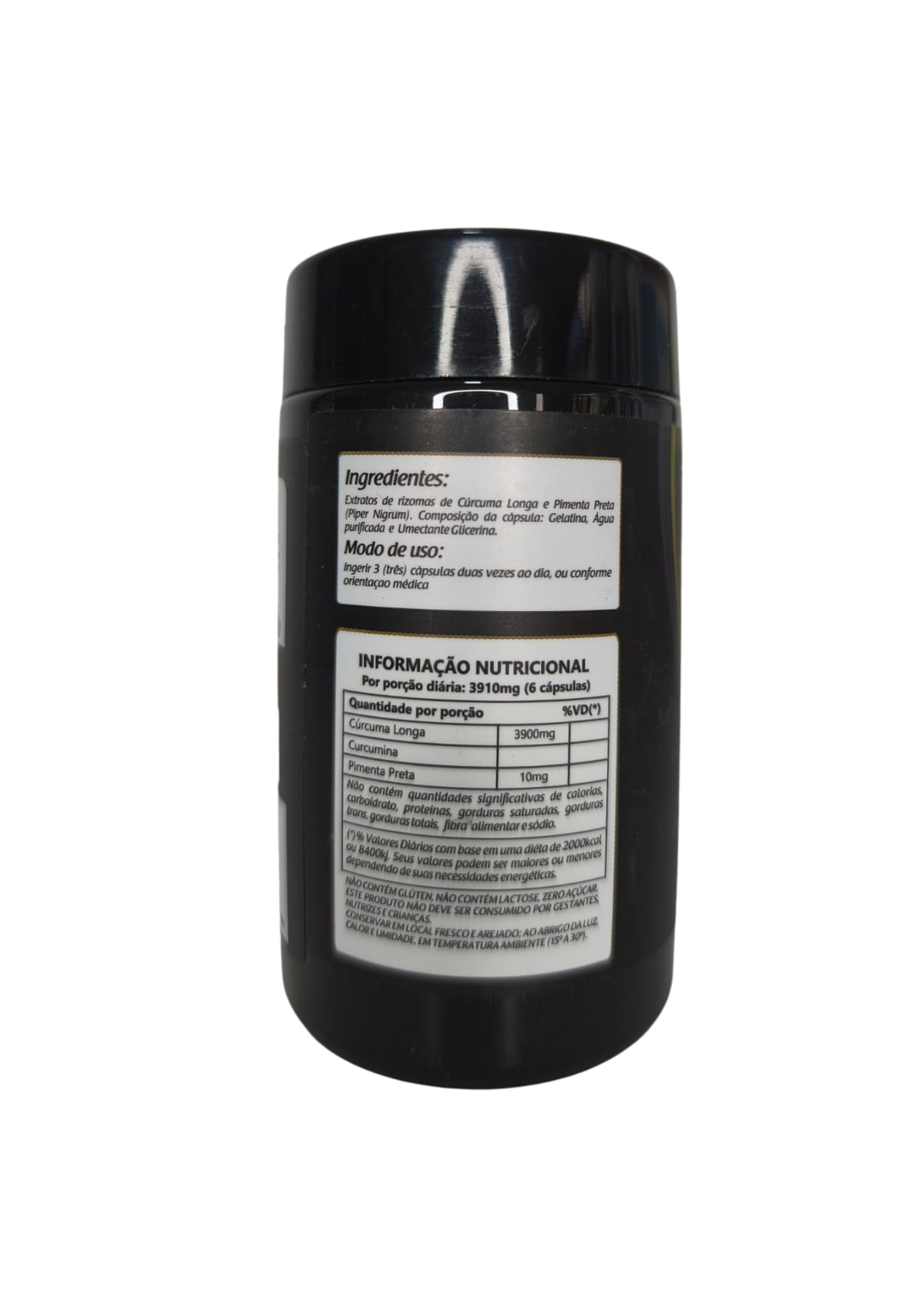 CURCUMA COM PIMENTA PRETA - 500mg - 60 Cápsulas - NATUSVIDA