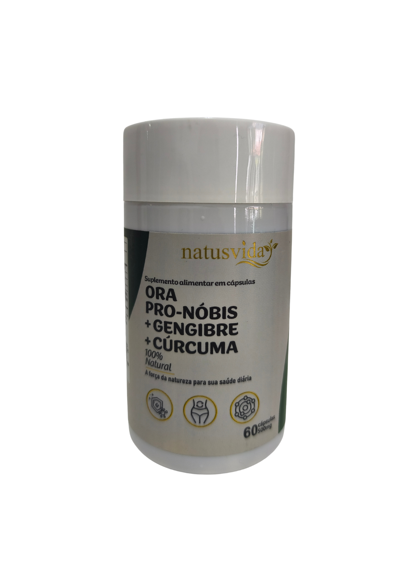 ORA PRONOBIS + GENGIBRE + CÚRCUMA - 500mg - 60 Cápsulas - NATUSVIDA