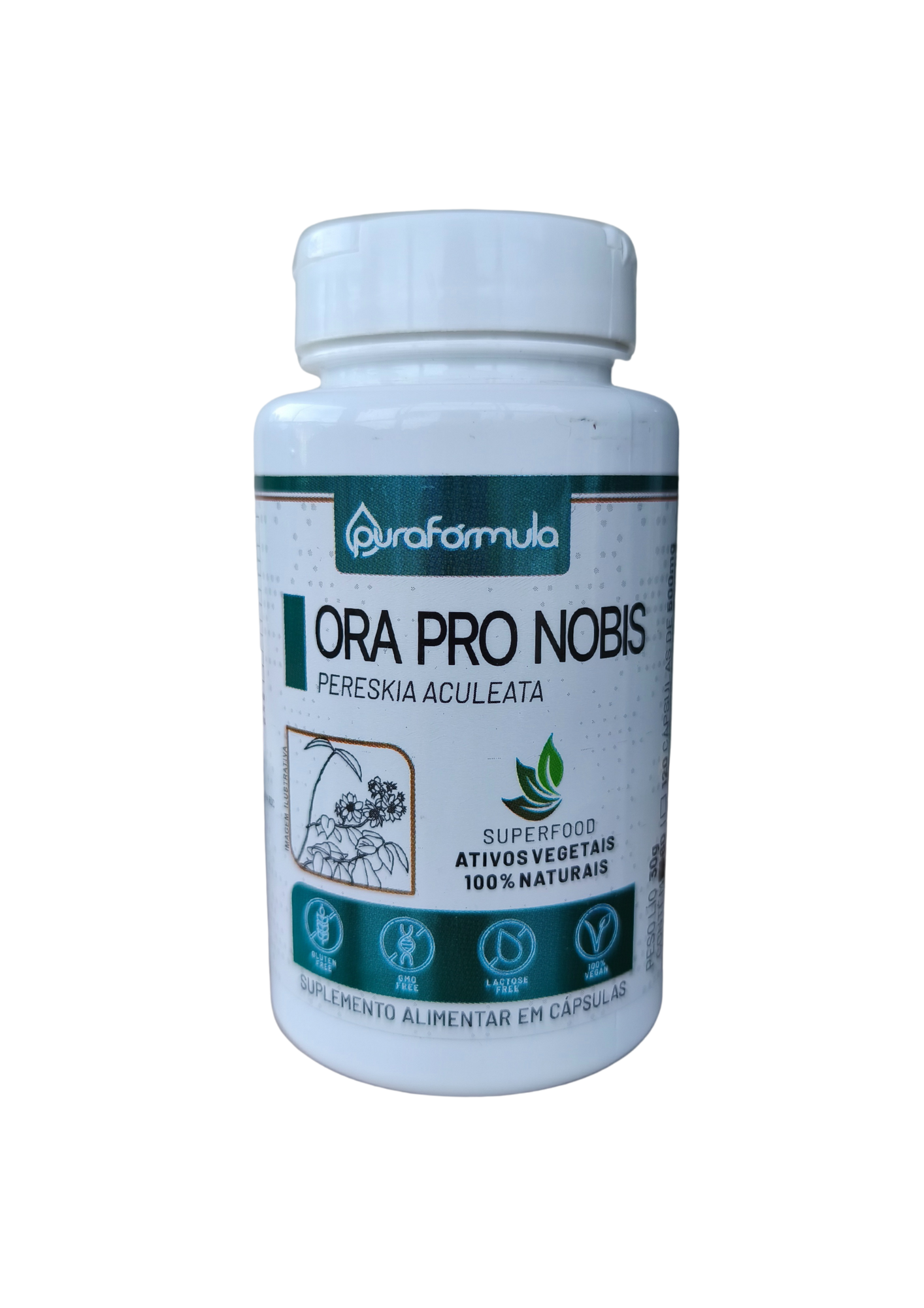 ORA PRO-NOBIS - 500mg - 60 Cápsulas - PURA FÓRMULA