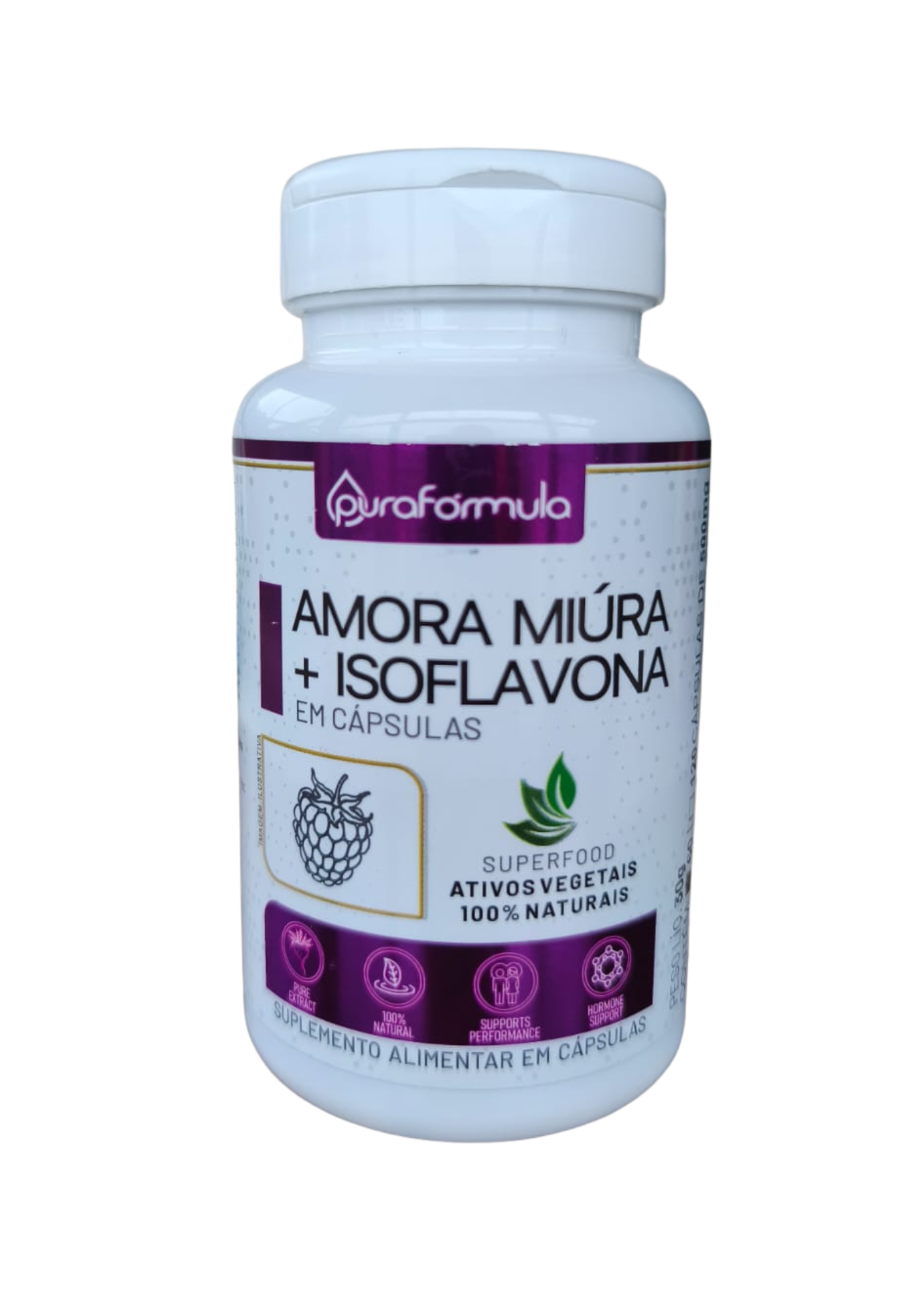 AMORA + ISOFLAVONA - 500mg - 60 Cápsulas - PURA FÓRMULA
