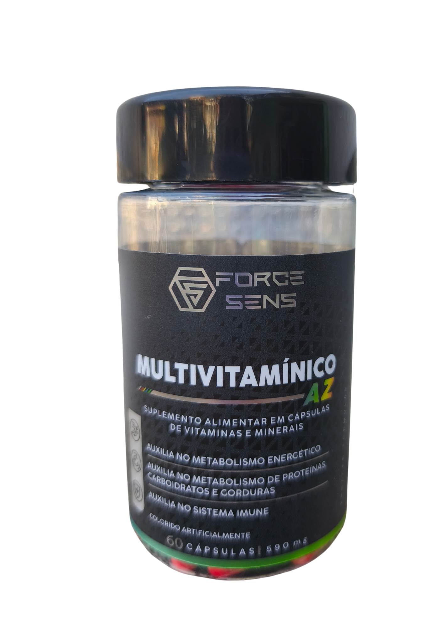 MULTIVITAMÍNICO FORCE SENS - 500mg - 60 Cápsulas - UNIÃO FLORA