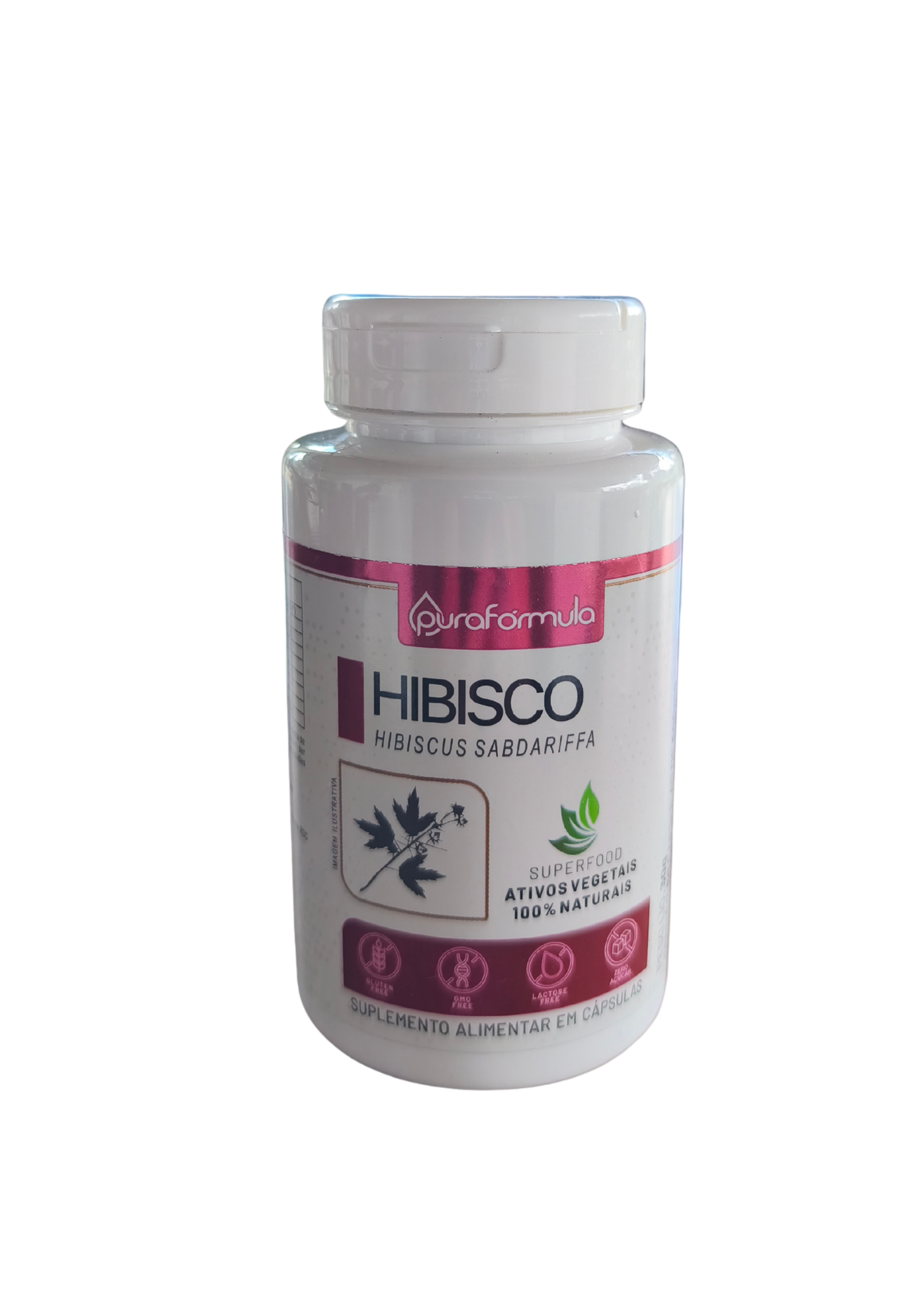 HIBISCO - 500mg - 60 cápsulas - PURA FÓRMULA
