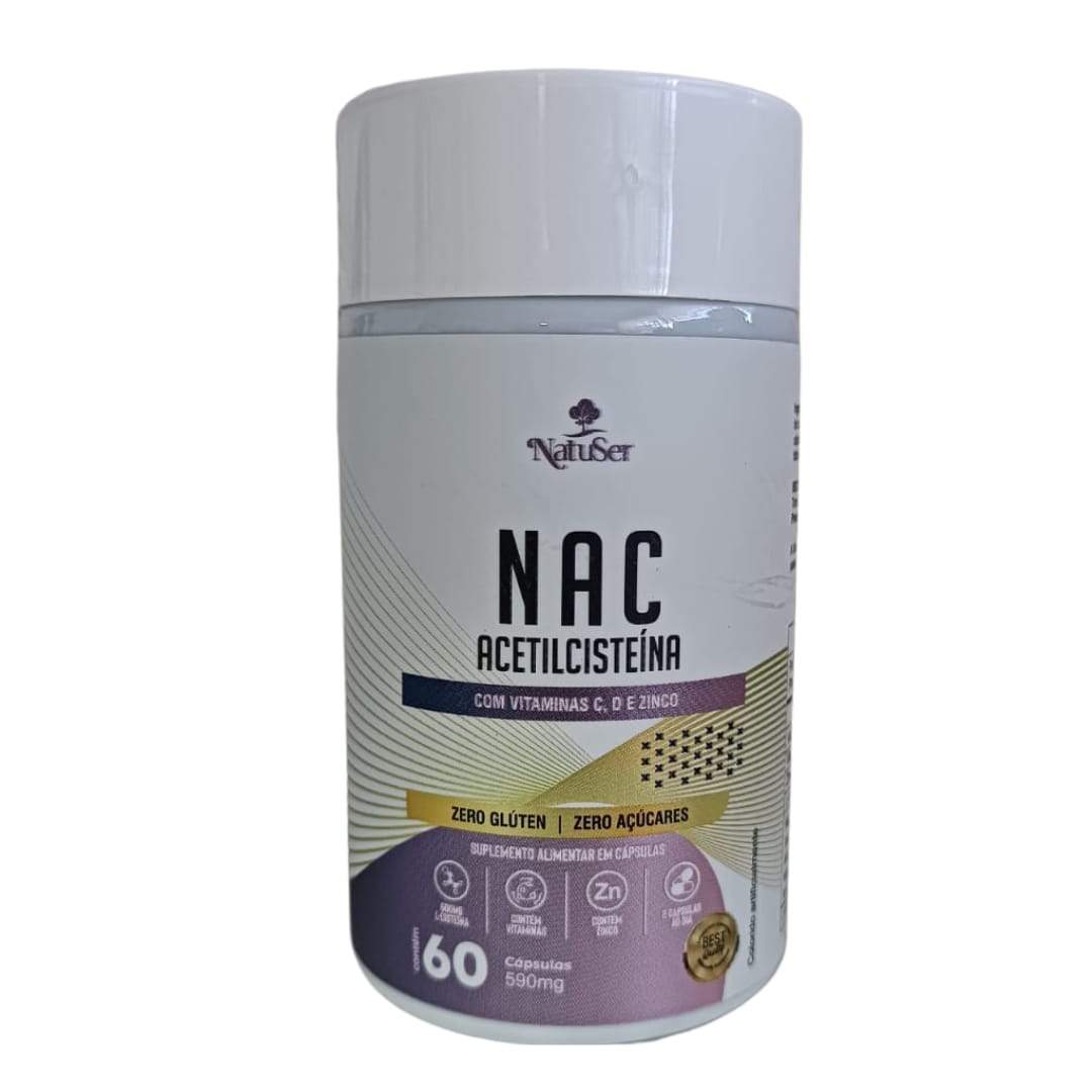 NAC - ACETILCISTEÍNA + VITAMINAS- 590mg - 60 cápsulas - NATUSER