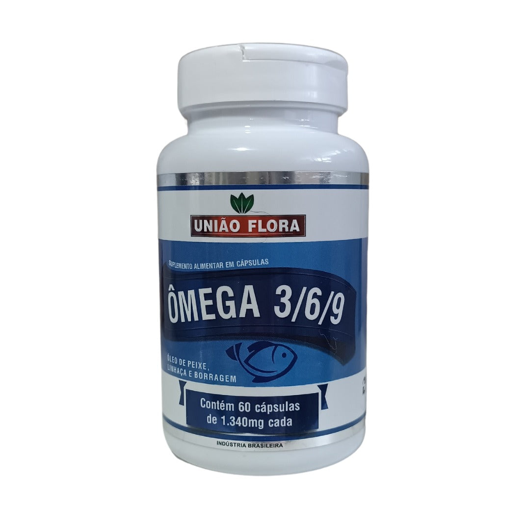 ÔMEGA 3, 6 e 9 - 1340 mg por cápsula (60 cáp.) - UNIÃO FLORA