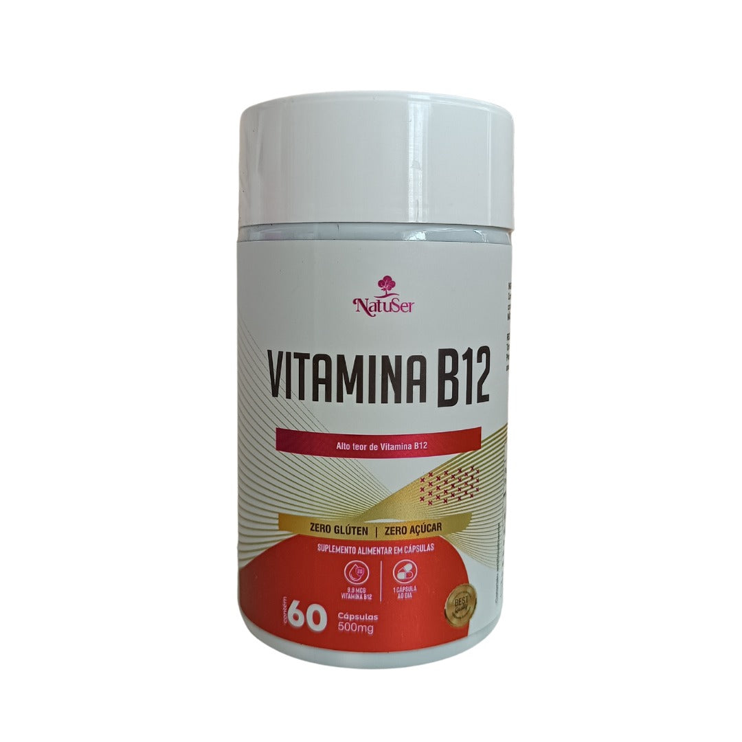 VITAMINA B12 - 500mg - 60 cápsulas - NATUSER
