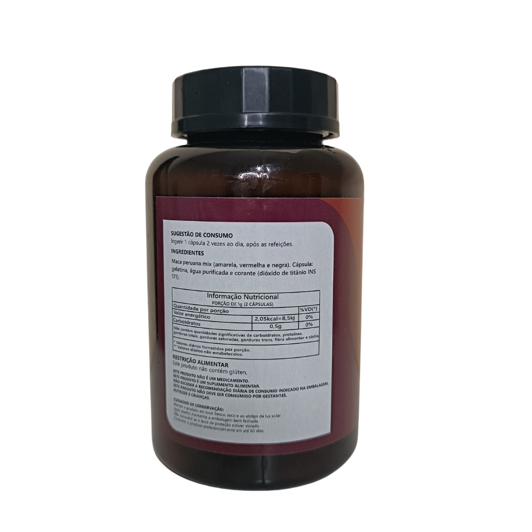 MACA ULTRA POWER (Amarela, Vermelha e Negra)- 500mg - 120 cápsulas - NATUSVIDA