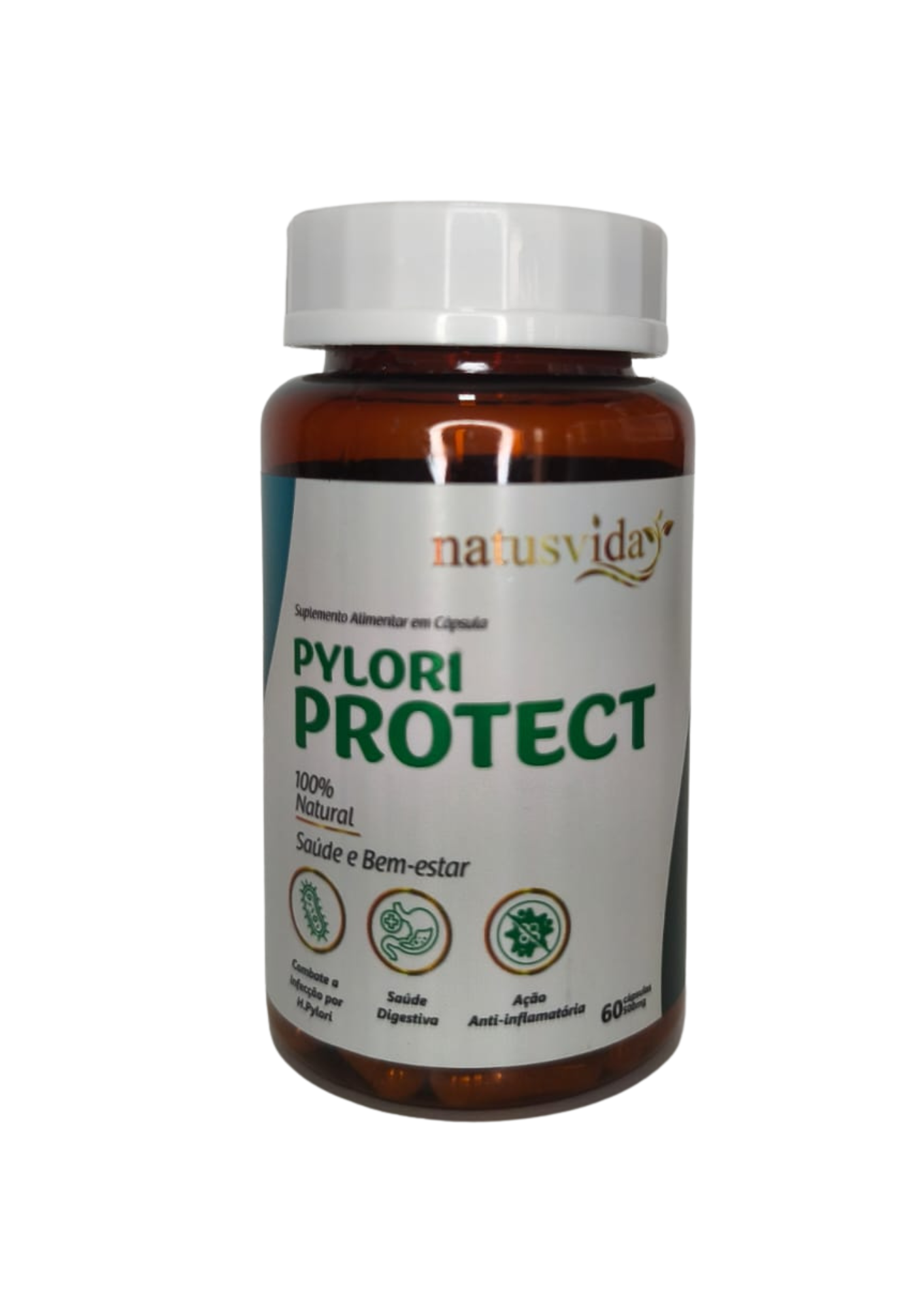PYLORI PROTECT - 500mg - 60 Cápsulas - NATUSVIDA