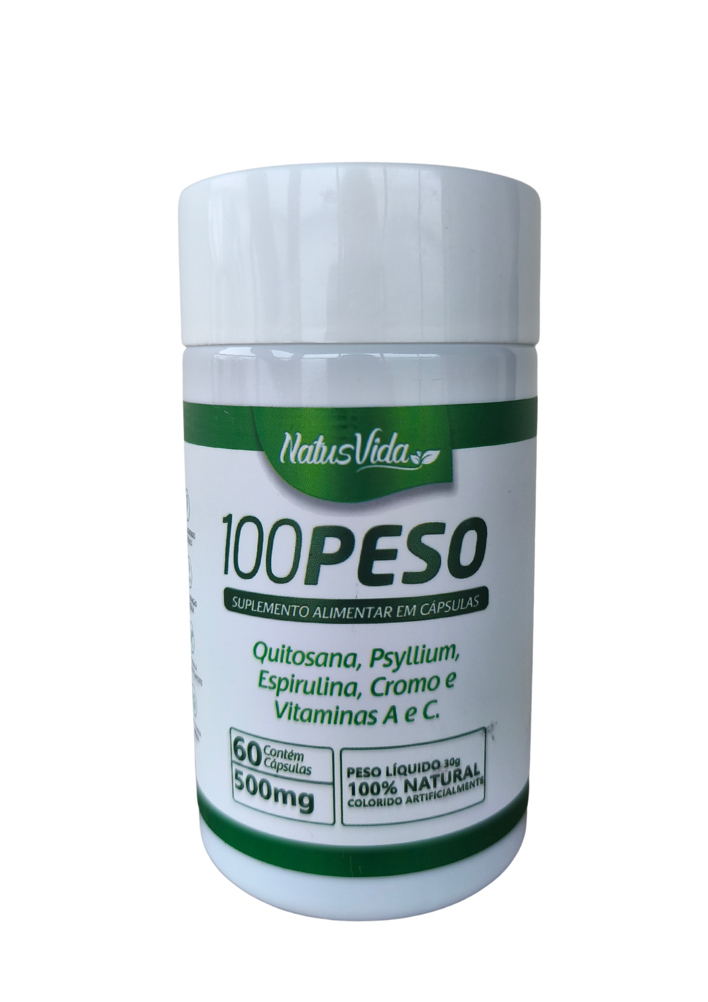 100 PESO - 500 mg - 60 Cápsulas - NATUSVIDA