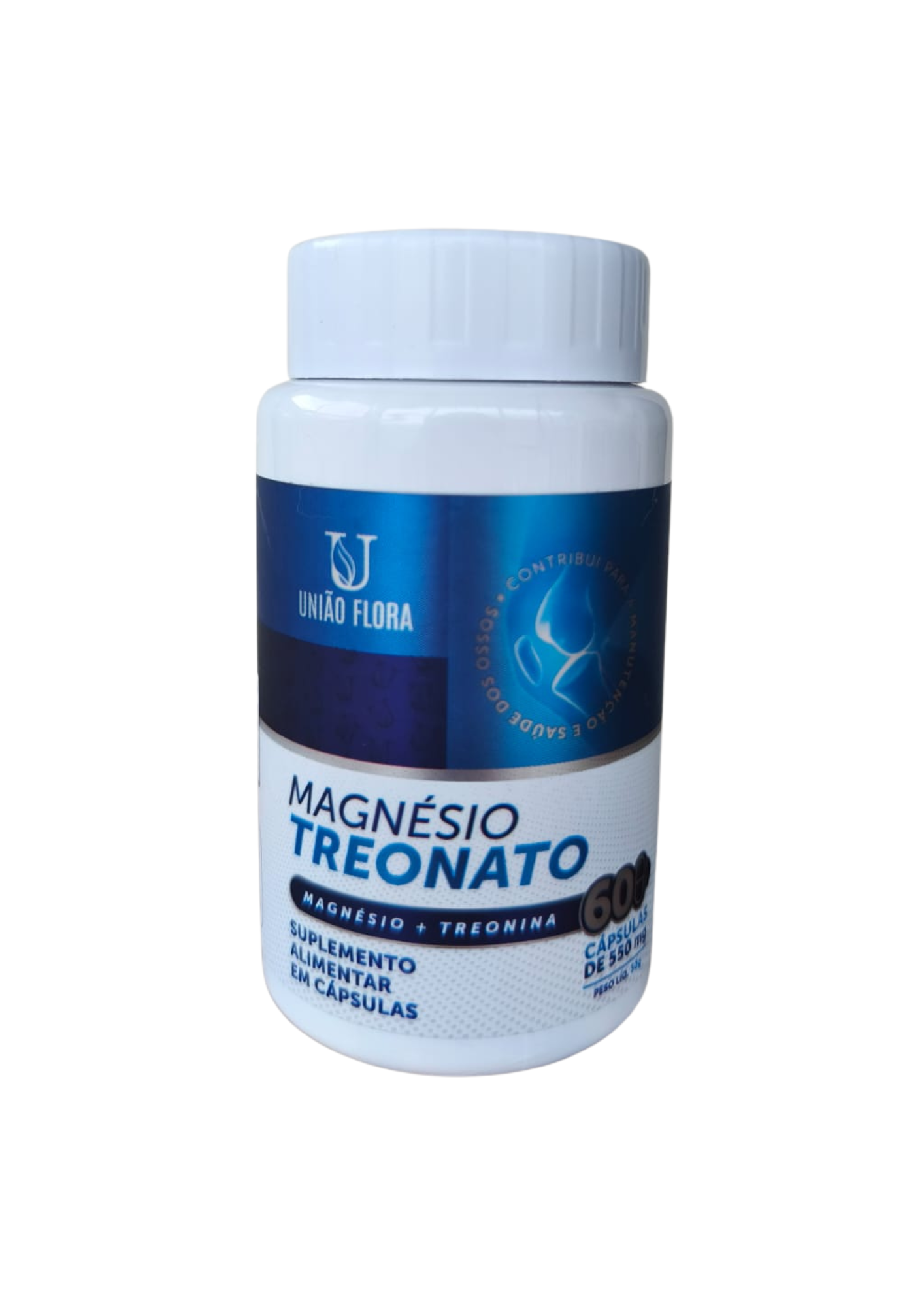 Magnésio L - Treonato - 500mg - 60 Cápsulas - UNIÃO FLORA