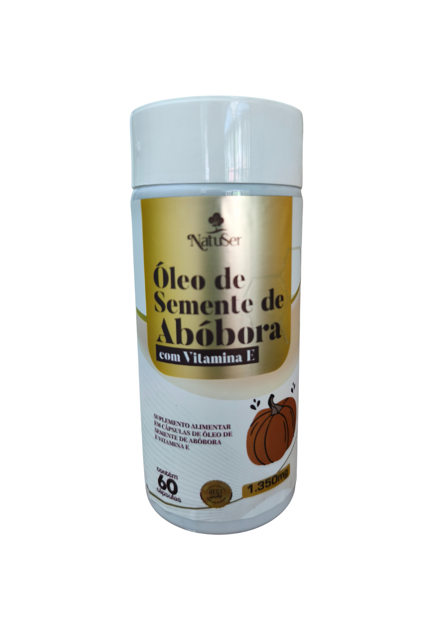 ÓLEO DE SEMENTE DE ABÓBORA - 1350mg - 60 cápsulas - NATUSER
