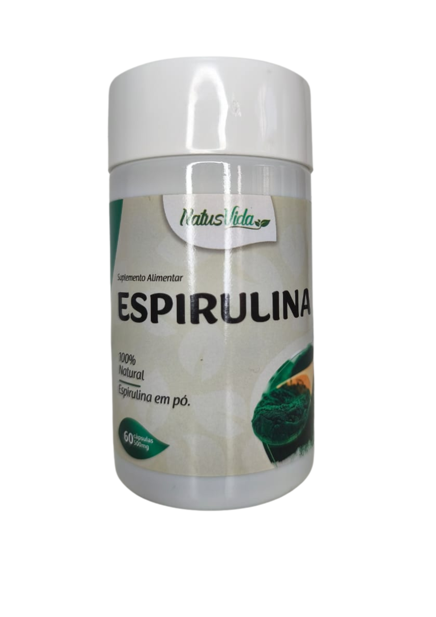 ESPIRULINA - 500mg - 60 Cápsulas - NATUSVIDA